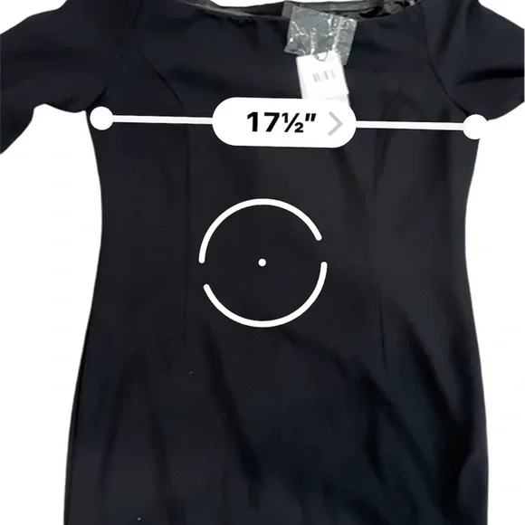 NWT Nordstrom Bardot Black Flares Sleeve Deess Size L - Picture 5 of 8